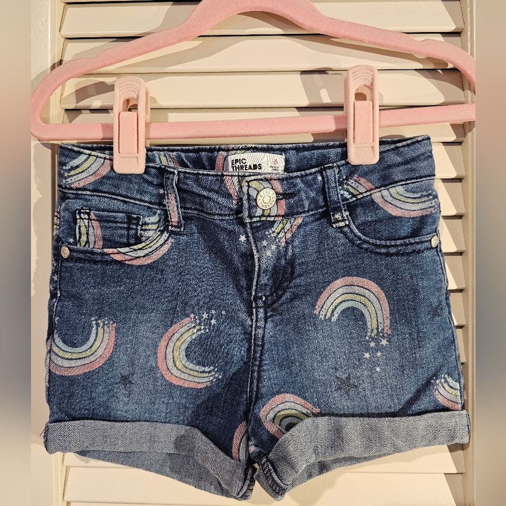 Girls Denim Shorts, Size 6
